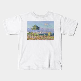 Antibes, View of the Notre-Dame Plateau by Claude Monet Kids T-Shirt